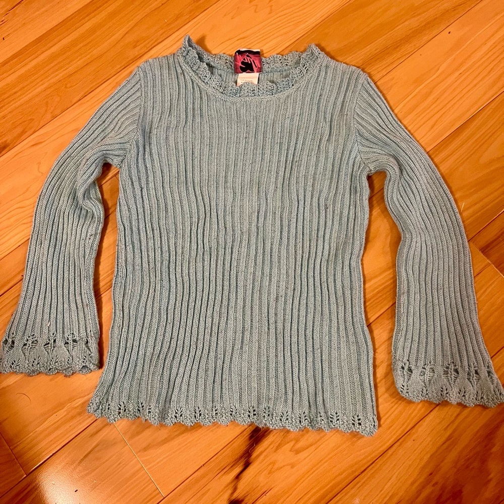 Girls size 6 light blue sweater